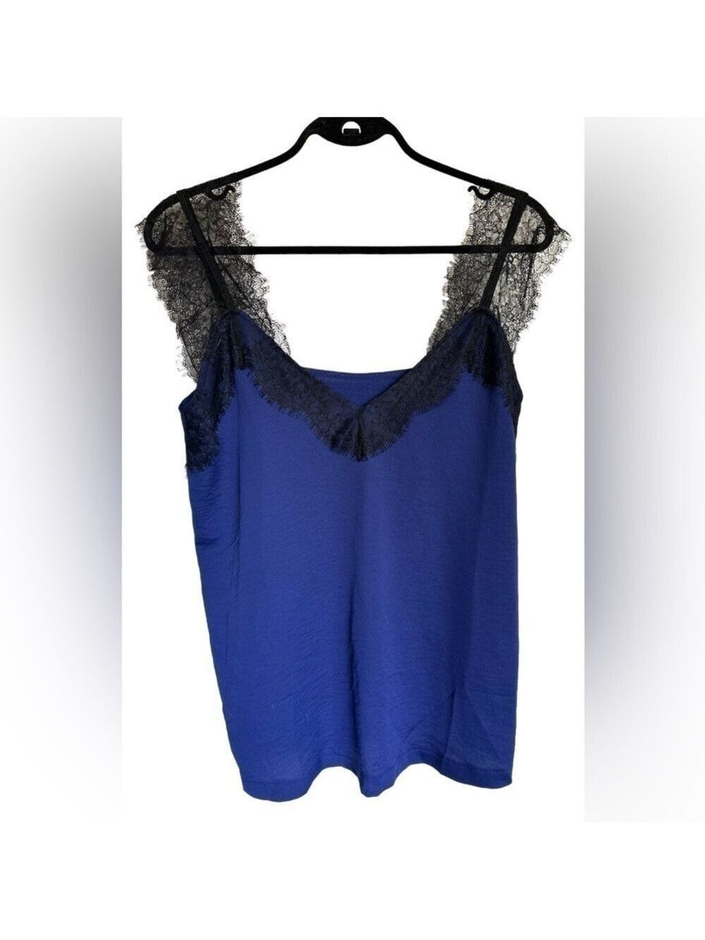 Royal Blue / Black Lace Top US M